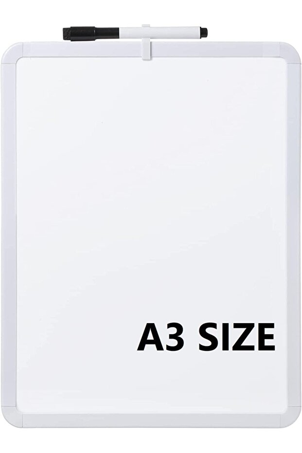 AL FAKHAMA A3 Size Double-Sided Dry Erase Whiteboard with Marker and Magnetic Buttons