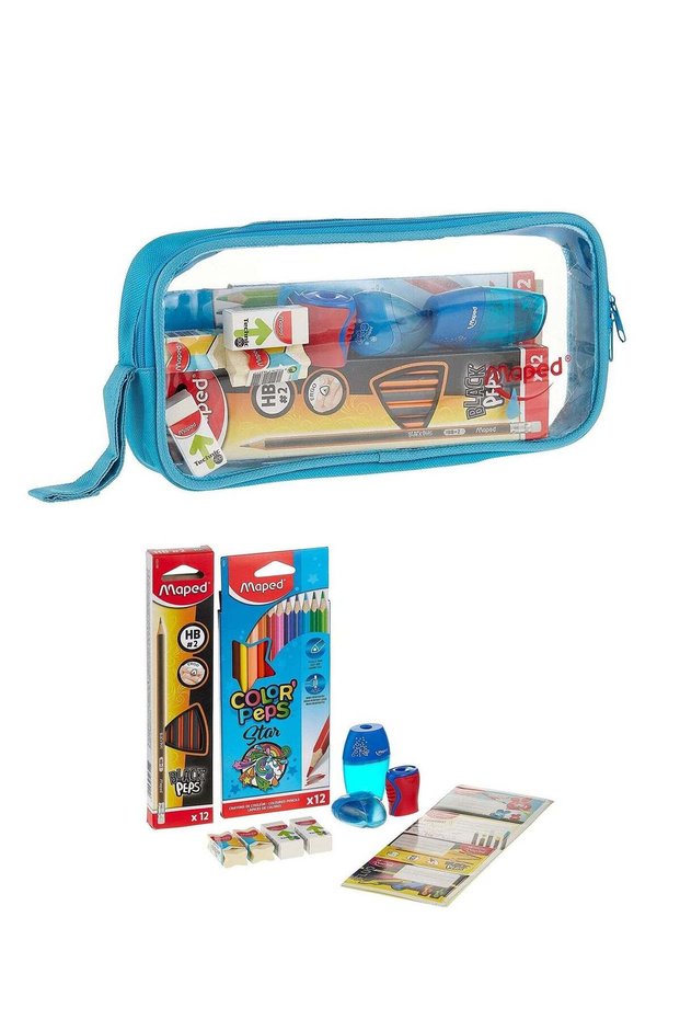 30-Piece School Stationery Set Assorted Colours