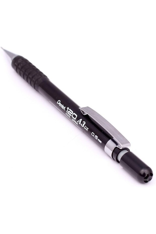 Pentel Mechanical 120 A3 Drafting Pencil, 0.5 mm Tip Size, Black