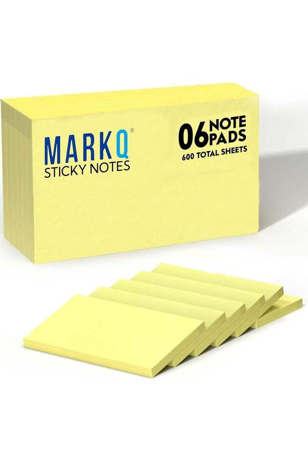 Sticky Notes 3x5 Inches – Canary Yellow 75x125mm Self-Stick Notes, Strong Adhesive for To-Do Lists,