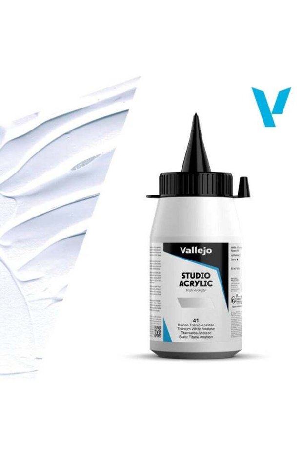 Professional Acrylic Paint for Artists & Studios – Titanium White Anatase, High Pigment, Smooth Cov