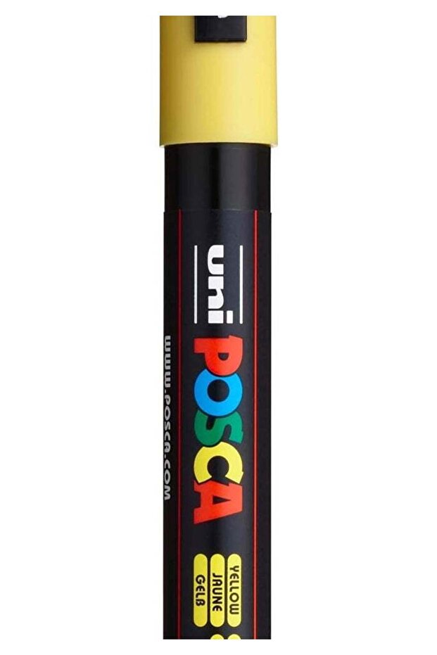 Uni-Ball PC-5M POSCA Acrylic Paint Marker, Medium, Yellow