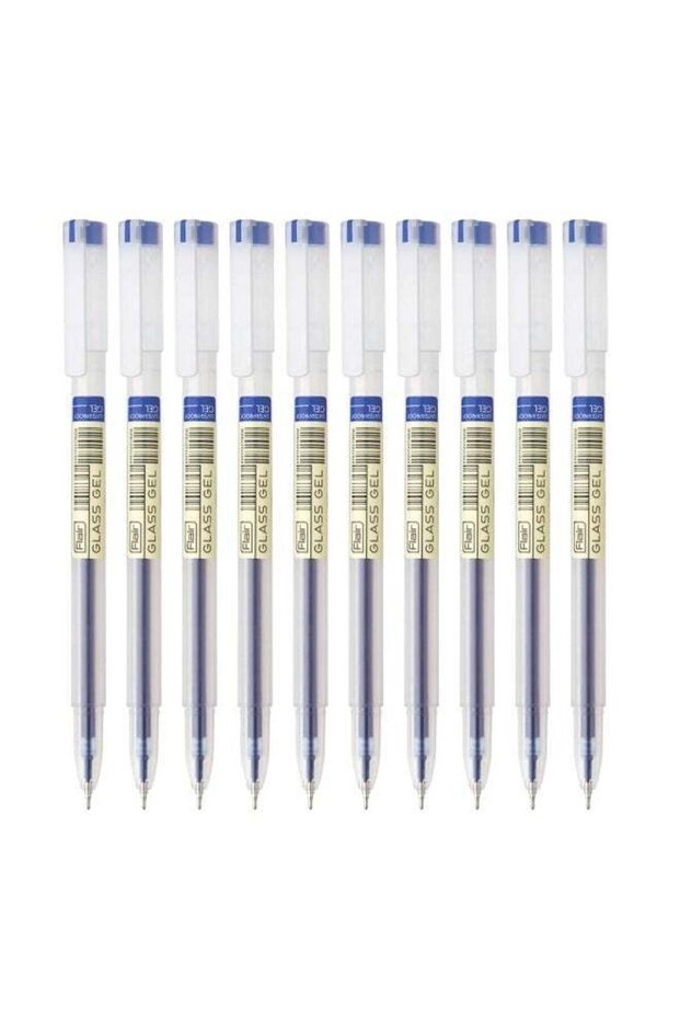 FLAIR Glass Gel Pen Wallet Pack | Tip Size 0.6 mm | Water Proof Ink For Smooth Flow System | Low-Vi