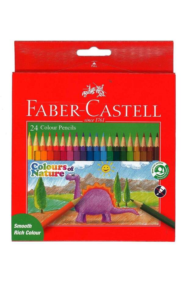 Pack Of 24 Colour Pencil Set Multicolour