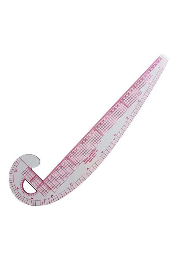 Sewing French Curve Ruler White/Pink