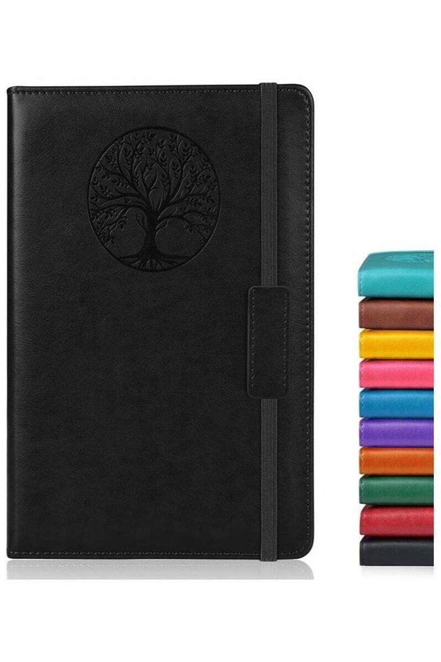 256 Pages Lined Notebook, A5 Hardcover Leather Journals for Men and Women to Writing,Travel, Busine
