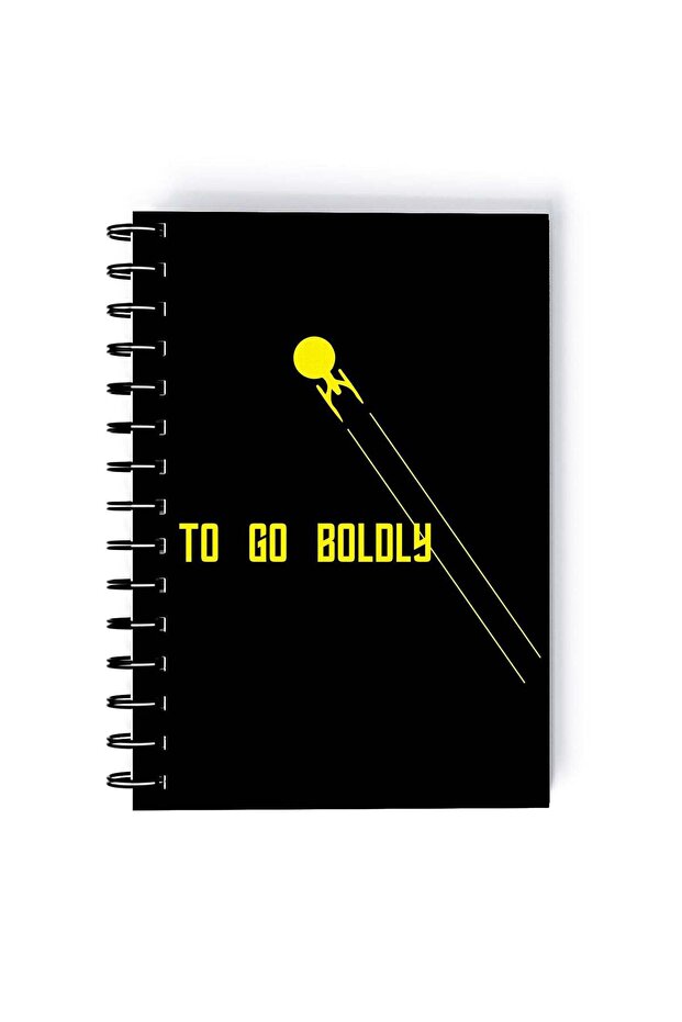 Spock Face Printed Spiral A5 Notebook Blue/Black