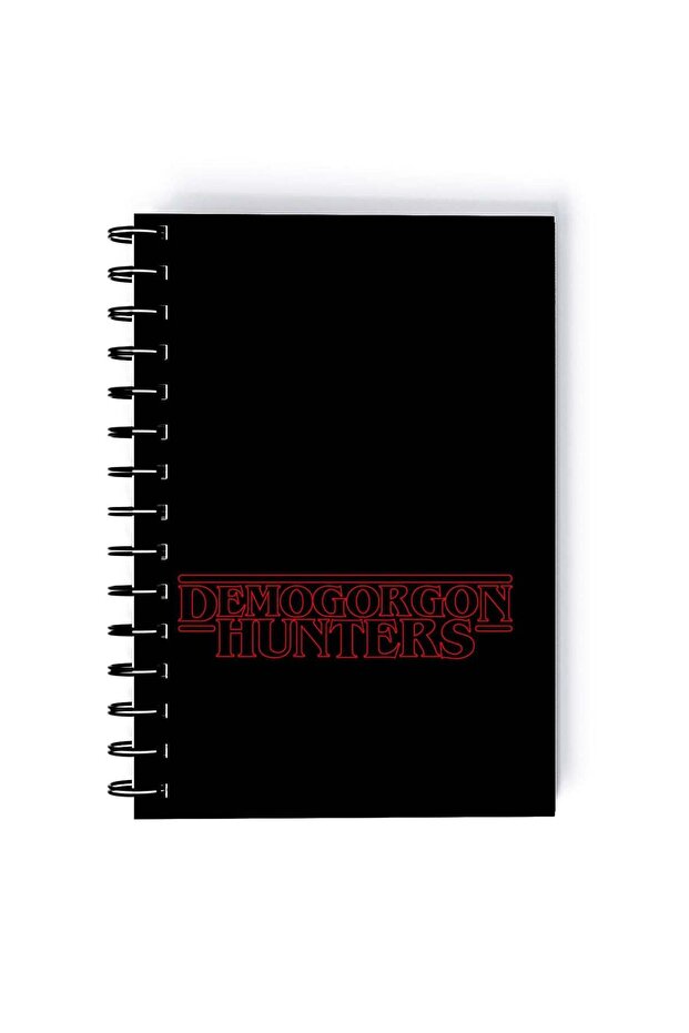Demogorgon Hunter Design Rectangle Spiral A5 Notebook Black/Red