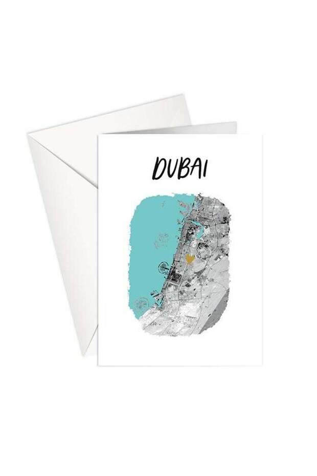 Dubai Map Theme - General Greeting Card