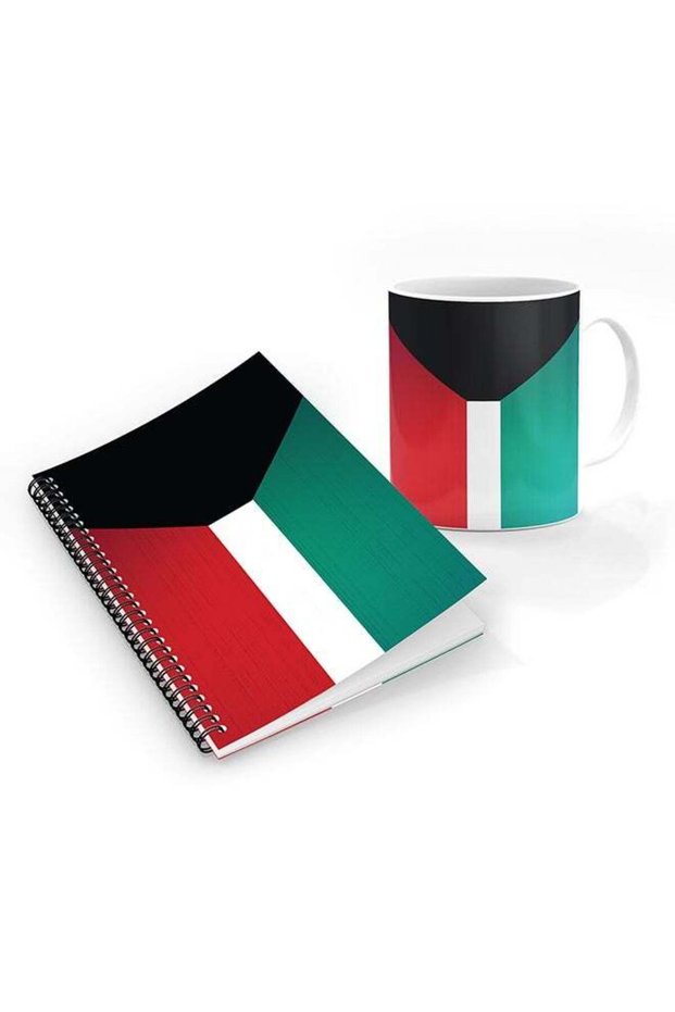 Designer Printed Coffee Mug + A5 Spiral Notebook Memo Notepad Journal Personalised Combo Gift Set F