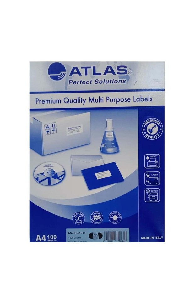100-Piece MultiPurpose Labels 14 Label Per Sheet 105x40mm Size Labels
