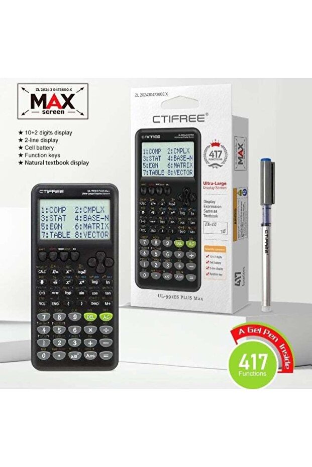 991esplus Second Generation Scientific Calculator, Black