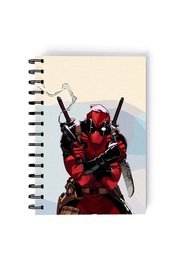 Spiral A4 Notebook Dead Pool Ryan Reynolds Classic Retro Deadpool