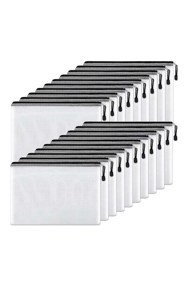 Blythornix A5 Size File Folders with Zipper, Plastic File Pockets Organizer with Zip Waterproof, Po