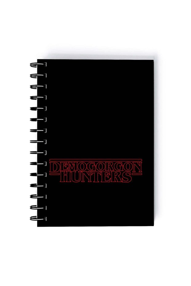 Demogorgon Hunter Design Rectangle Spiral A4 Notebook Black/Red