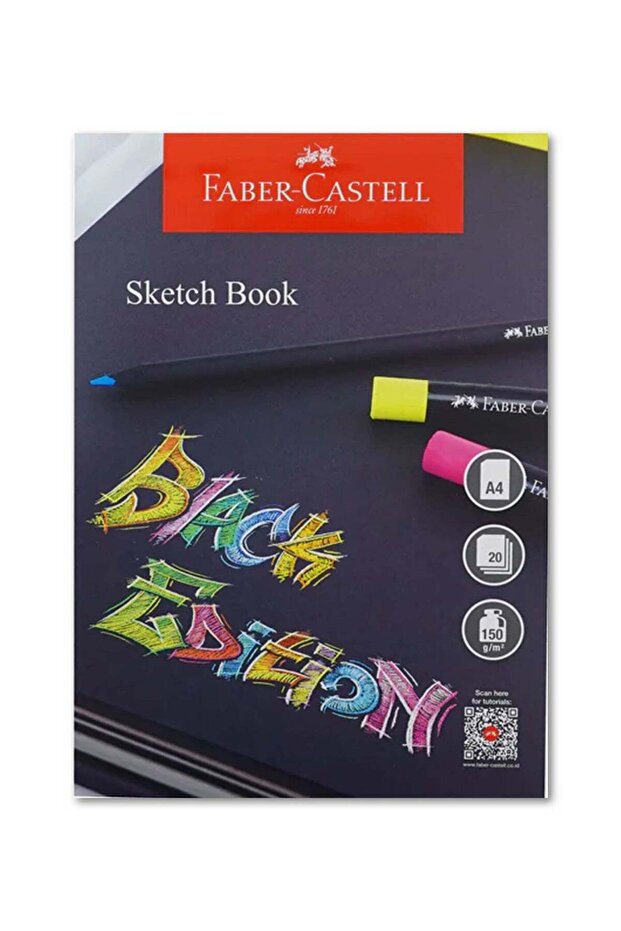 A4 Size Black Edition Sketch Book 150gsm Thick Black Sheets