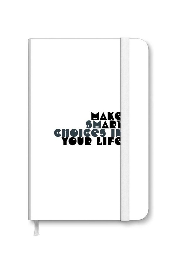Designer A5 Thick Hardcover Notebook - Make Art Your Life White/Black
