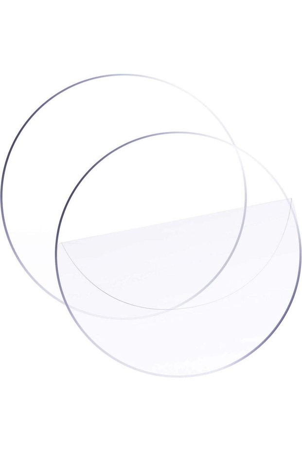 ARS® 2pcs 10 Inch Round Clear Plexiglass Sheet 1/14 Inch Thick Disc Circle Acrylic Sheets