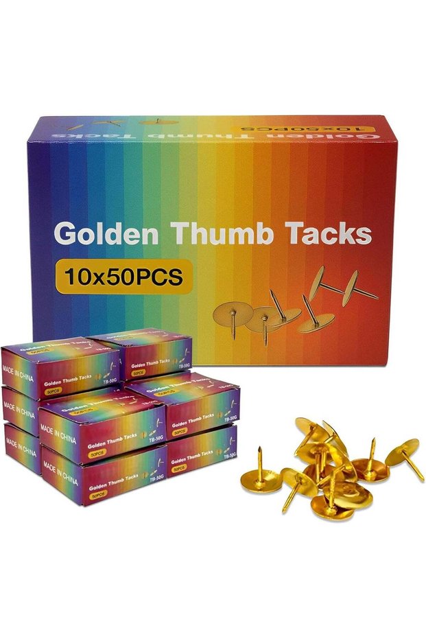 Thumb Tacks | Strong & Durable Steel Push Pins for Cork Boards, Notice Boards, Maps, Photos, Classr