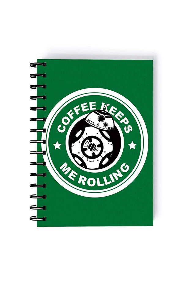 Spiral A5 Notebook Logo Star Wars Green Starbucks
