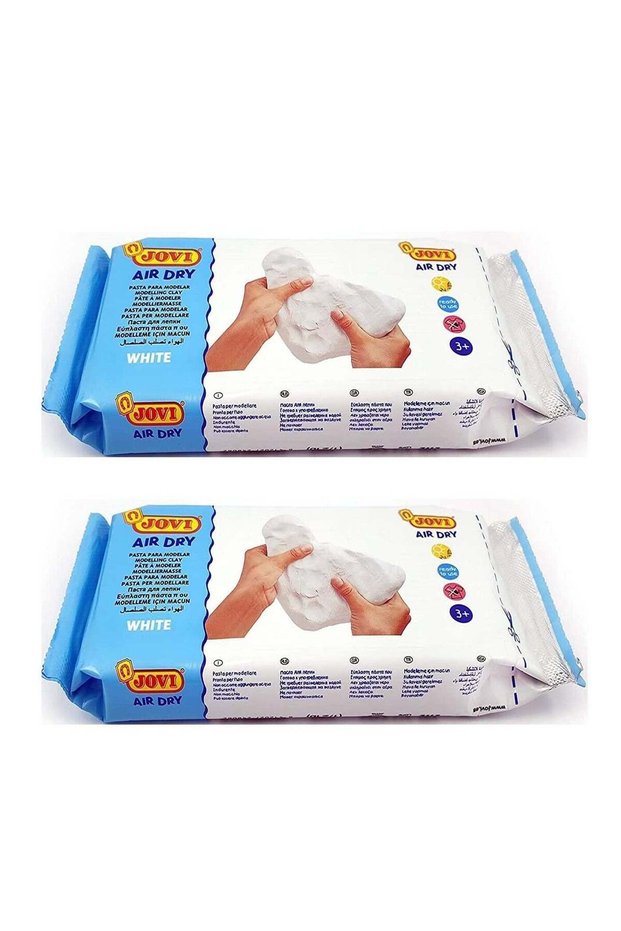 2-Piece Air Dry Modelling Clay 500gm White