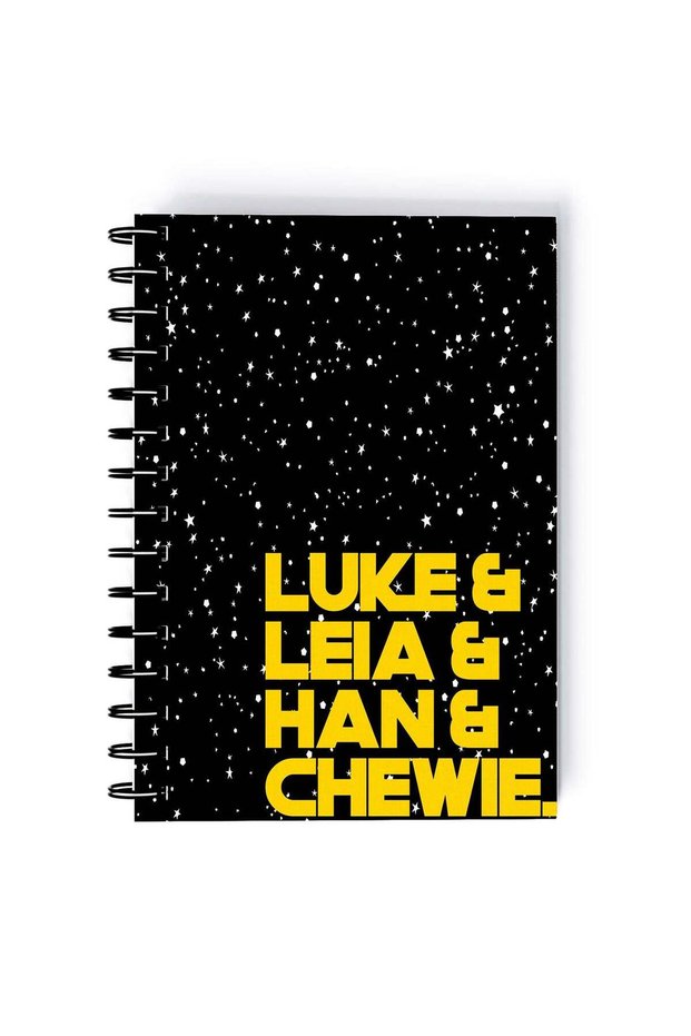 Spiral A4 Notebook Star Wars Luke and Leia and Han and Chewie Mandalorian