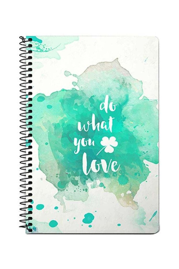 Do What You Love A5 Spiral Notebook White/Blue