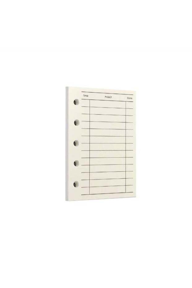Zelten 1 Pack A8 40 Sheets/80 Pages Todo List Loose Leaf Punched Paper Refills Paper for 5 Hole Bin