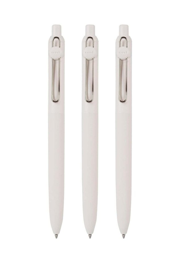 3-Piece Zento Retractable Rollerball Pen 0.7mm Tip Blue Ink Linen Barrel