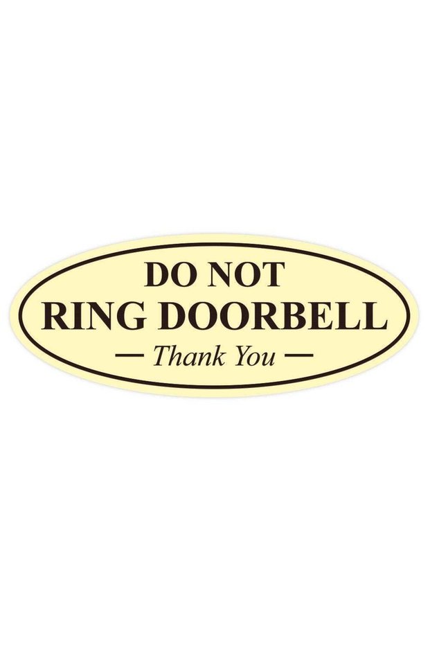 ARS® DO NOT Ring DOOR BELL Thank You Sign - Small Acrylic Door Notice for Home, Office, and Clinic