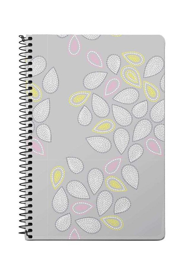 Teardrop Stitches A5 Spiral Notebook Grey