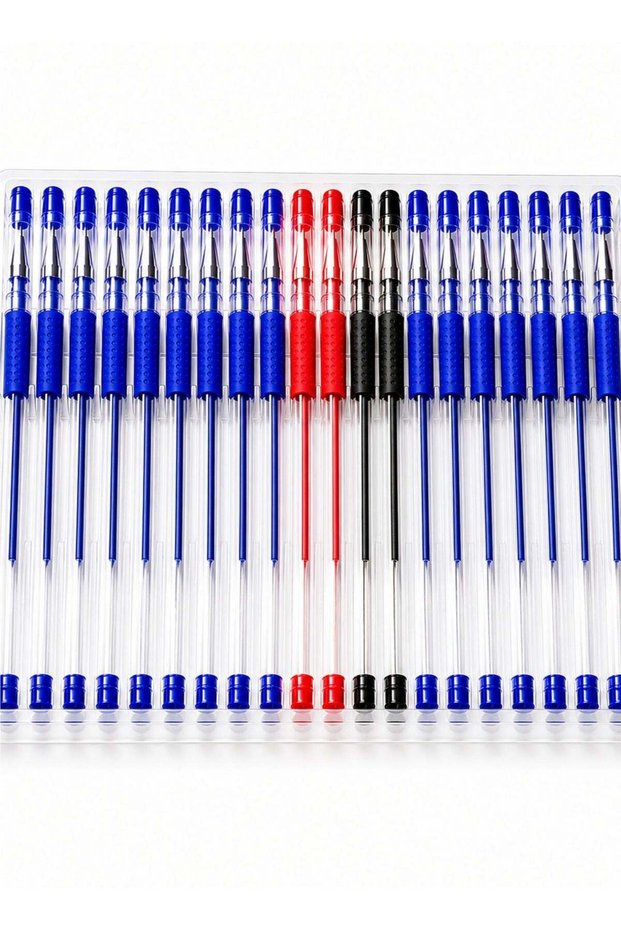 24PCS 0.5mm Gel Pens Set Multicolor Smooth Writing Gel Pens For School Office Students Blue Black R