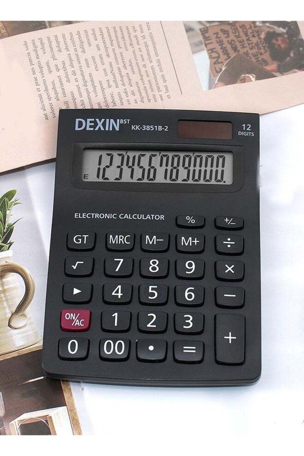 1PCS 12-Digit Basic Calculator Black