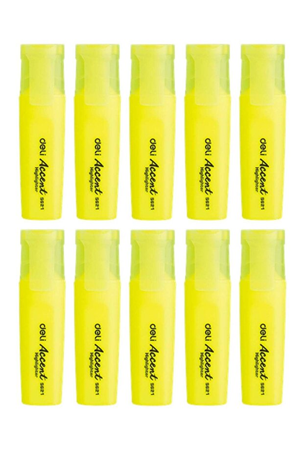 10-Piece Highlighter Yellow Ink