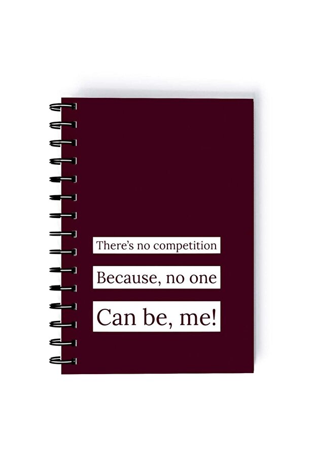 Spiral A5 Notebook Women Empowerment Feminism Quote No one Can be Me Black Aesthetics
