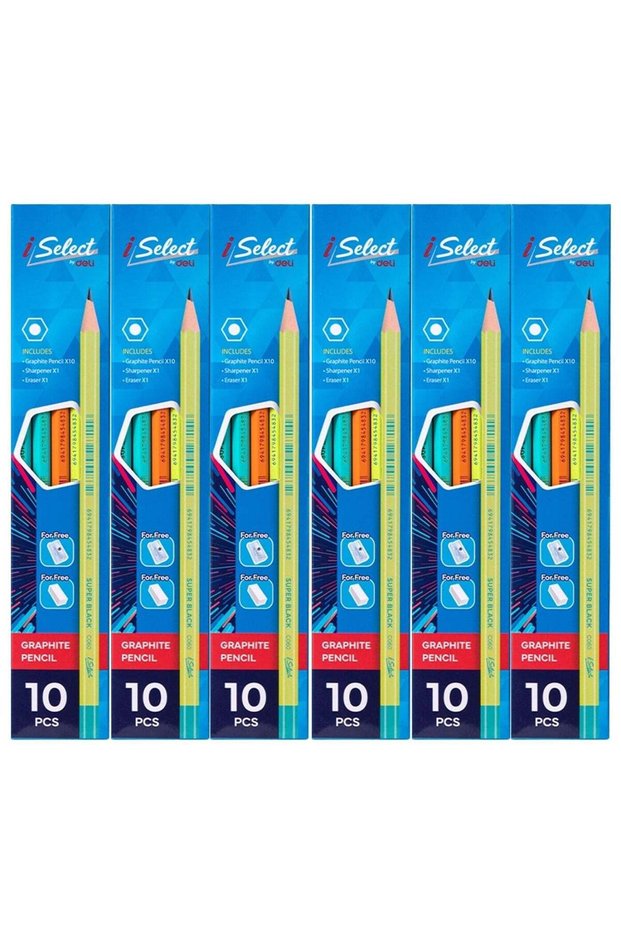 6-Pack Super Black Graphite Pencils