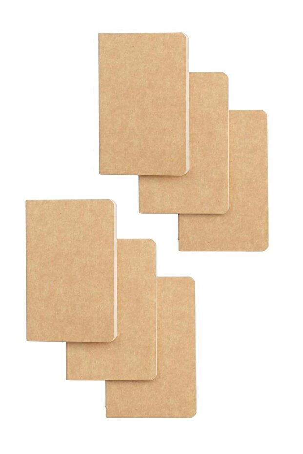 TWONE Softcover Pocket Notebook Set - 3.5" x 5.5" - 6 Pack - 30 Sheets - 60 Blank Pages - Perfect f