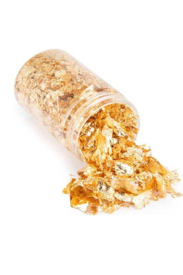 10g Gold Foil Flakes for Resin, Gold Leaf Flakes, Gold Flakes for Crafts, Nail Art, Painting, Craft