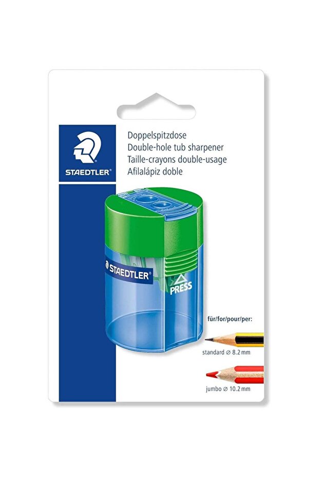 1-Piece Double Hole Tub Sharpener Assorted Colours
