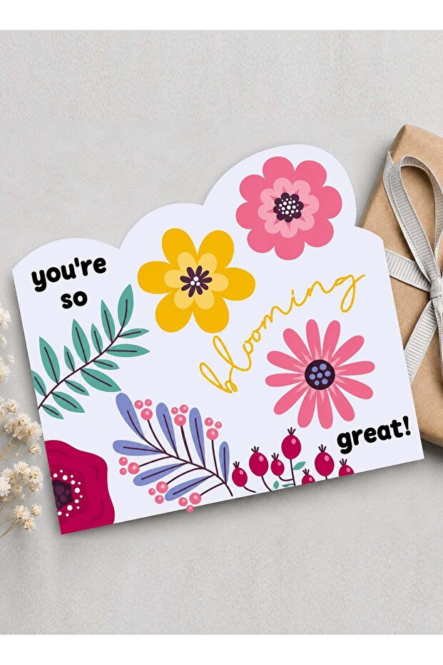 Blooming Great Feel Good Greeting Card, Floral Appreciation Message for Her, 15 x 15 cm