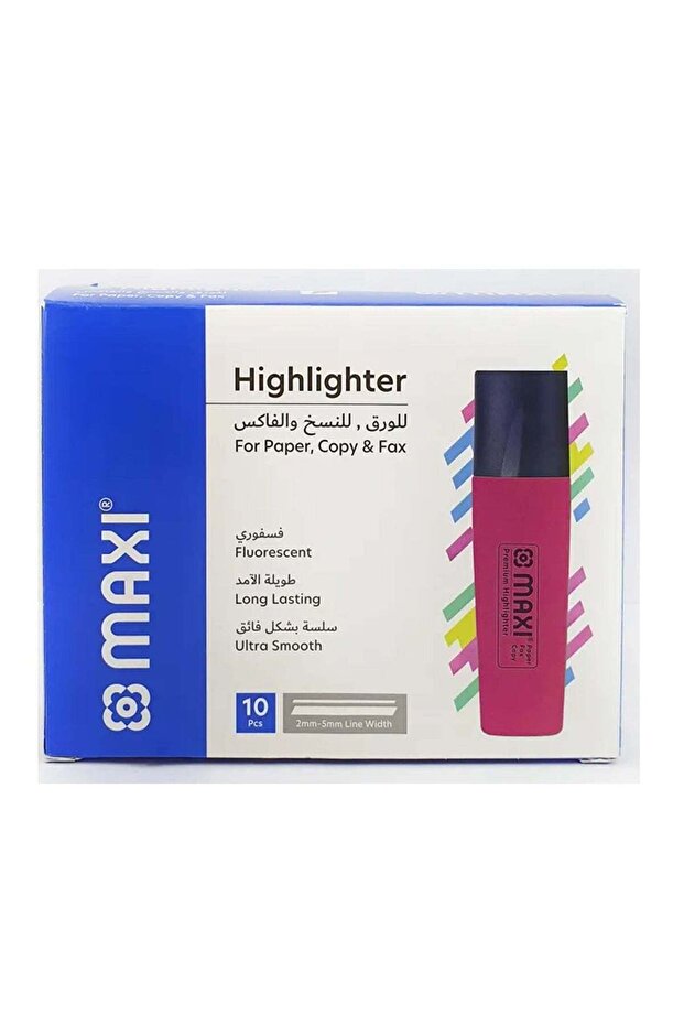 10-Piece Highlighter Red