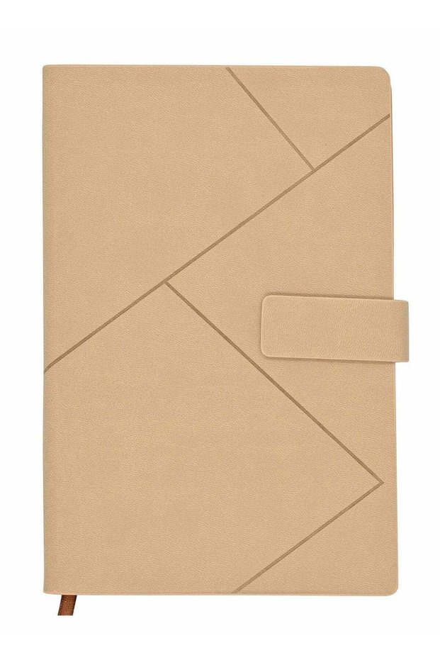 A5 Journal Notebook PU Leather Hardcover Diary Lined with Pocket Pen Holder, Classic Square Magneti