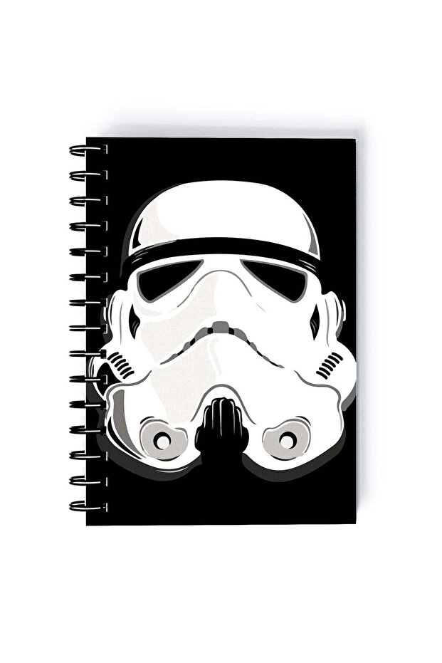 Spiral A5 Notebook Star Wars Minimal Art Storm Tropper Mandalorian