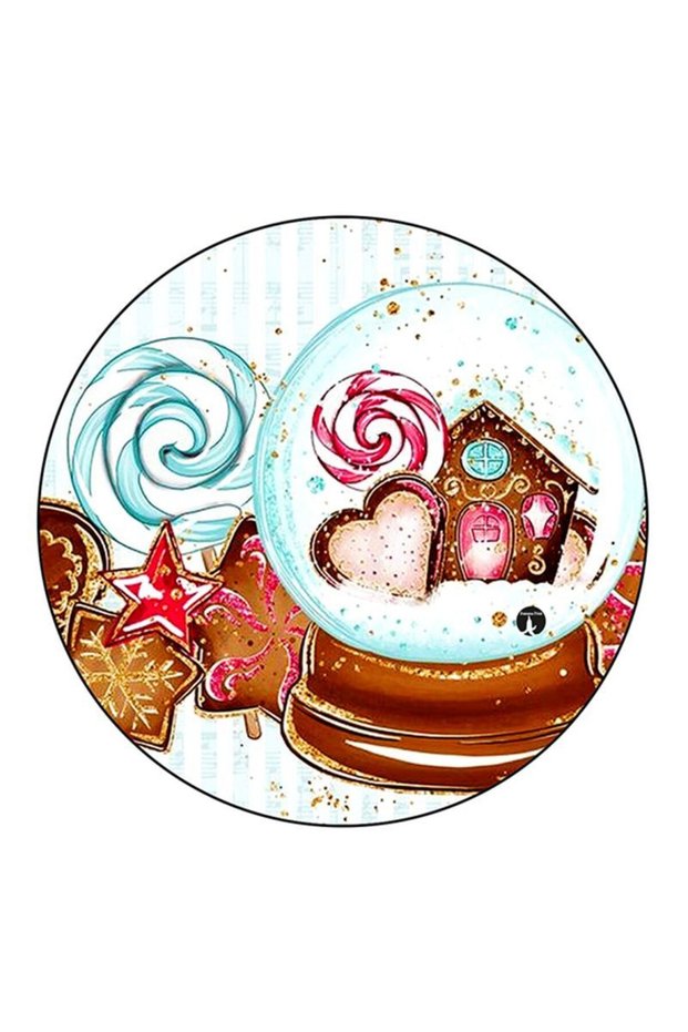 Sweets Printed Round Pin Badge Multicolour