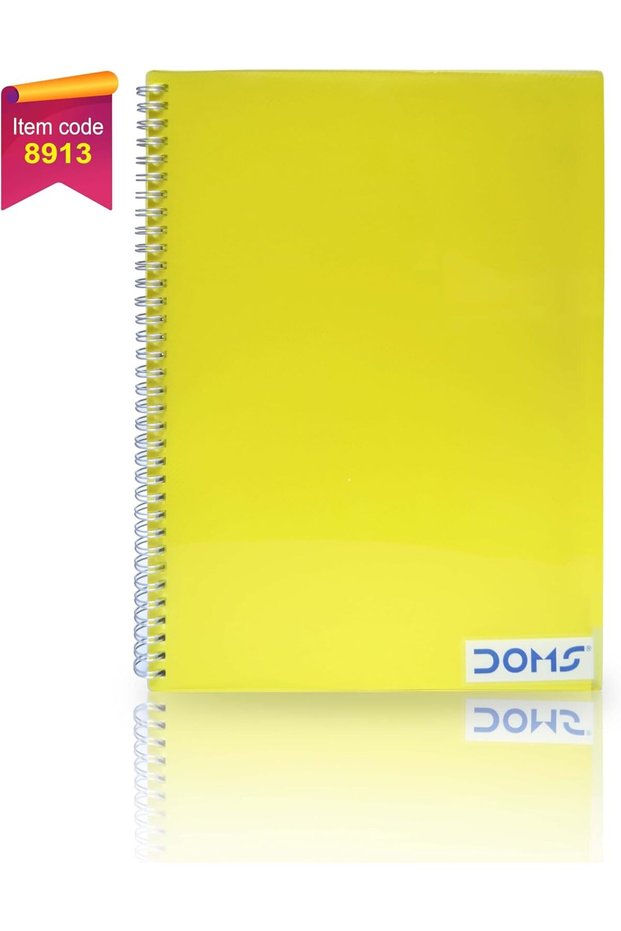 Doms 120 Pages Twin Wiro Notebook, A4 Size, Assorted Color- Pack Of 02