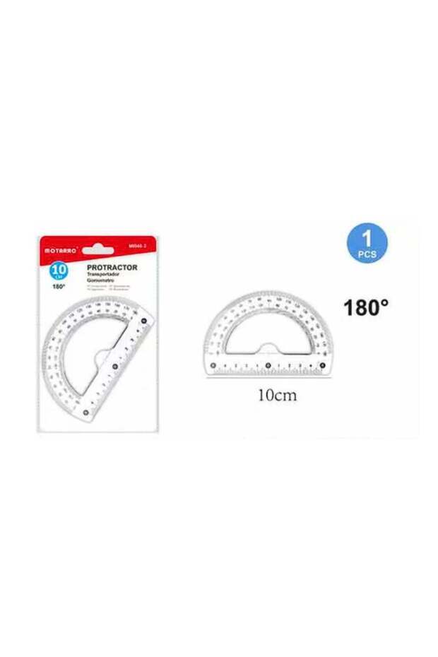 Geometric Protractor Clear 180-Degree 10CM (MI048-3)