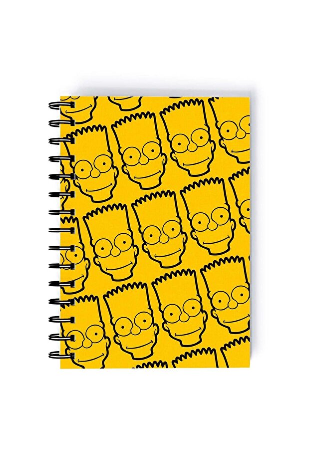 Duff Homer Simpson Printed Spiral A5 Notebook Red/Yellow/White