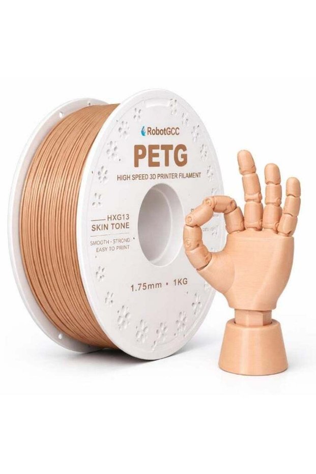 RobotGCC PETG Skin Tone 3D Printer Filament 1.75mm 1KG, Durable Low-Warping Material, Neutral Skin