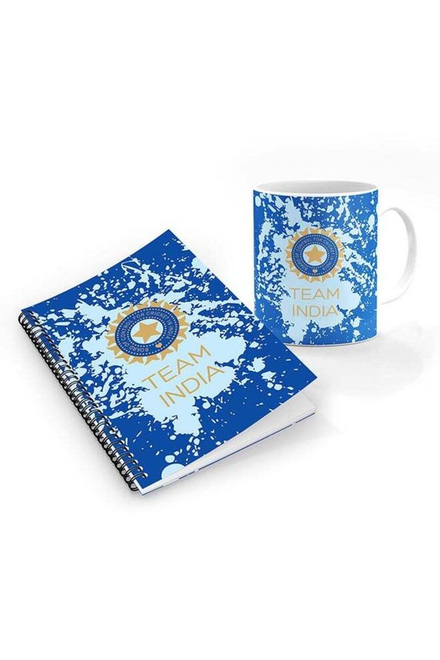 Designer Printed Coffee Mug + A5 Spiral Notebook Memo Notepad Journal Personalised Combo Gift Set T