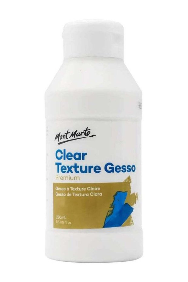 Mont Marte Clear Texture Gesso 250ml - Premium Acrylic Surface Prep